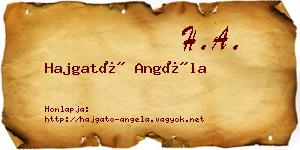 Hajgató Angéla névjegykártya